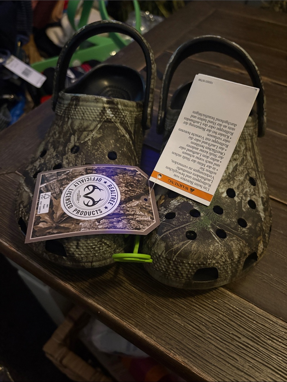 Crocs Mossy Oak Camouflage Slip-Ons - Green/Brown